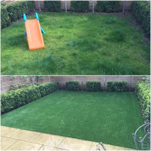 Battersea artificial grass garden installation by Astro London