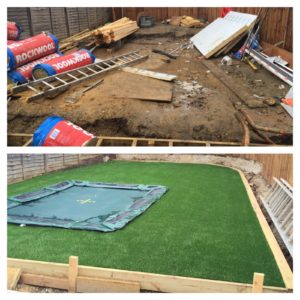 Wandsworth artificial grass garden installation by Astro London