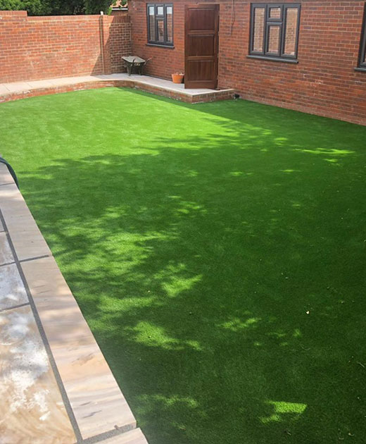Artificial grass insallation in a Bexely residence