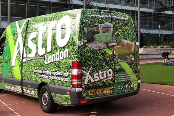 Astrolondon van on a commercial site