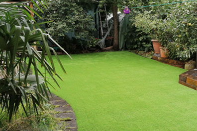 garden after artifical grass installation