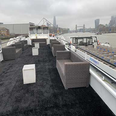 artificial carpet at london cruise