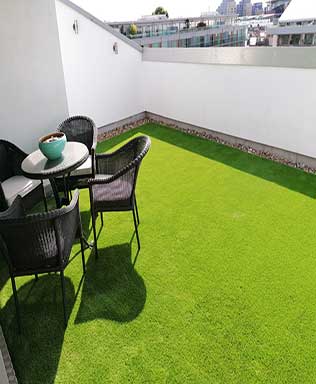 artificial grass at terrace
