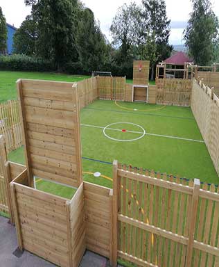synthetic grass in playing zone area