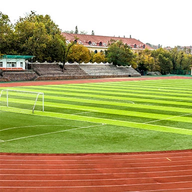 astro 30mm sports grass installation in running track