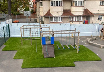 astro 30mm sports grass installation in school playground