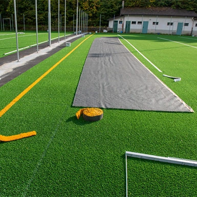 sports grass installation in school playground
